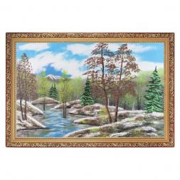 Картина "Весенний пейзаж" багет 46х66 см, каменная крошка
