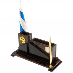 Письменный набор &quot;Кремлевский&quot; камень обсидиан
