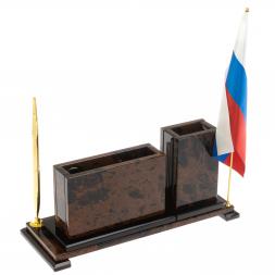Письменный набор &quot;Кремлевский&quot; камень обсидиан