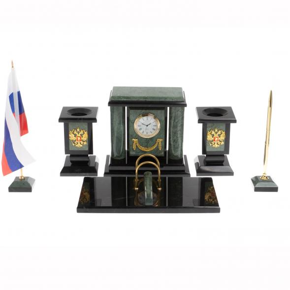 Настольный набор &amp;quot;Премьер&amp;quot; из офиокальцита 129956